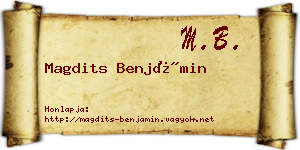 Magdits Benjámin névjegykártya